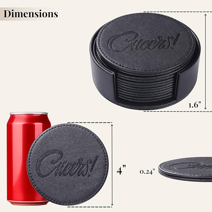 Coasters for Drinks Set of 6 - Image 6