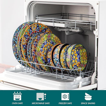 vancasso 12 Pieces Dinnerware Sets, Plates and Bowls Set, Porcelain Dishes Set - Image 4