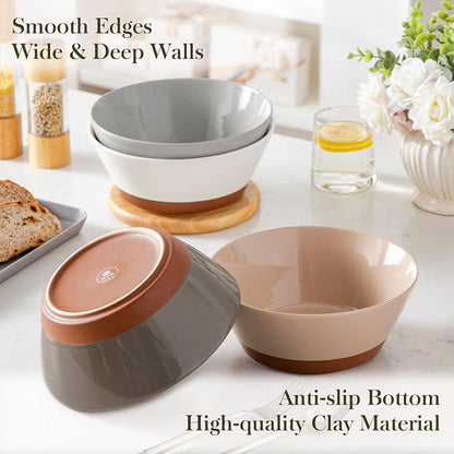 MALACASA Salad Bowls Set of 4, Soup Bowls - Image 6