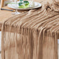 Cheesecloth Table Runner 10FT Nude Boho Gauze Rustic Sheer Table Runners | by Xiomot