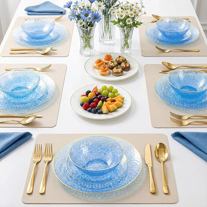 Tinybee 30 Pack Blue Plastic Bowls - Image 6