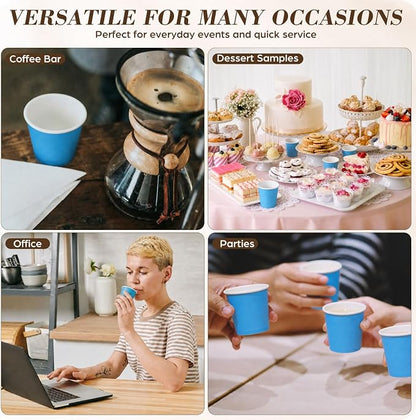 300 Pcs Mini Coffee Cups Brown Culture Cup 2oz Disposable Bathroom Cups Paper - Image 7