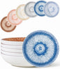 Yeacccng Pasta Bowls Set of 6, 8.7 Inch 39 Oz Colorful Reactive Glaze Ceramic by Yeacccng