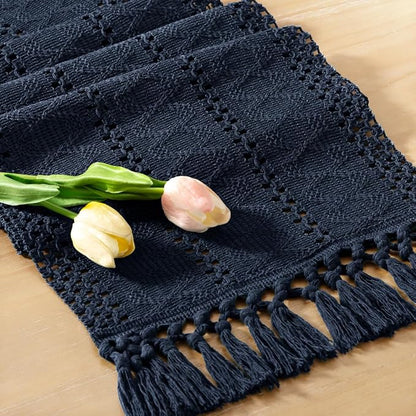 Boho Table Runner Summer Farmhouse Rustic Dining Dresser Scarf Home Decor | - Image 2