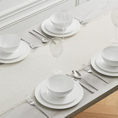 14 x 90 Inches Frayed Edge Table Runner, 270G Heavyweight Sand Washed Slub - Image 6