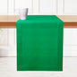 D'Moksha Homes Linen Kelly Green Table Runner 120 Inches Long - 100% Pure Linen Dining Table Runner 14 x 120 Inch for St Patricks Day, Easter - Machine Washable