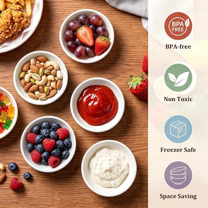 PYRMONT Wheat Straw Dip Bowls 2 OZ Dipping Sauce Bowls Set of 8 Unbreakable - Image 4