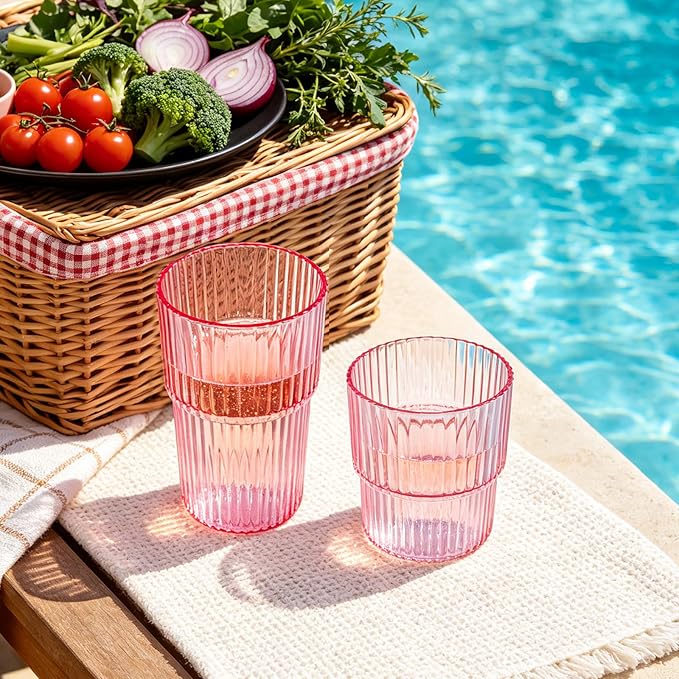 48 Pack Plastic Wine Glasses, 16 Oz Highball Glasses & 12 Oz Cocktail Glasses - Image 5