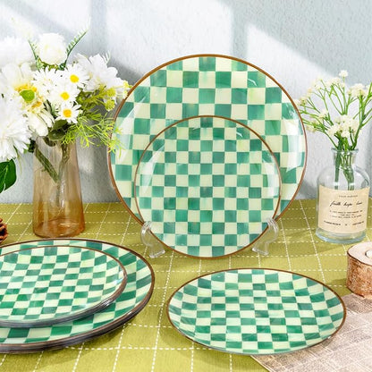 U-QE 20PCS Green Plastic Plates - Image 3