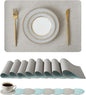 Leetaltree Reversible Faux Leather Placemats and Coasters Set of 16, 12x17 Inch by Leetaltree-ArtatEveryTable