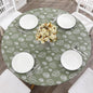 Walrus Round Vinyl Fitted Tablecloth with Flannel Backing Elastic Edge Design Table Cover Waterproof Oil-Proof PVC Table Cloth Stain-Resistant Best for 37"-44" Round