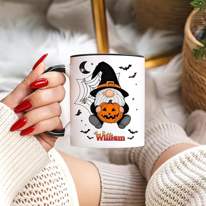 Hyturtle Custom Halloween Gnome Mug - Image 5