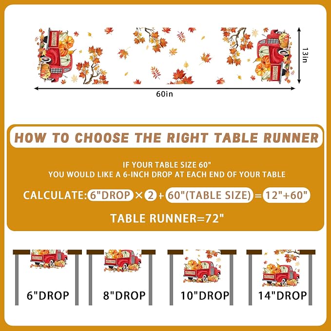 Bonsai Tree Fall Table Runner 60, Dining | Autumn Runners - Image 2
