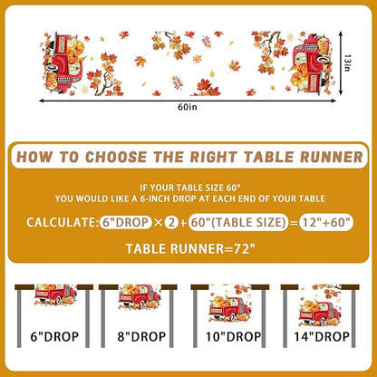 Bonsai Tree Fall Table Runner 60, Dining | Autumn Runners - Image 2