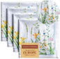 Maison d' Hermine Cloth Napkins Set of 4 100% Cotton Everyday Reusable Square Napkins Cloth Washable Dinner Party Wedding Restaurant Valentines Day Decorations Spring/Summer (Fleurs De Mai, 20" x 20")