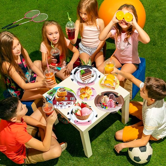 180Pcs Farm Animals Party Supplies Paper Plates and Napkins Serve 60 | - Image 8