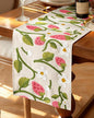 Canvas Embroidered Narrow 13"x 108" Table Runner, Rustic texture, Machine by Kokaaee