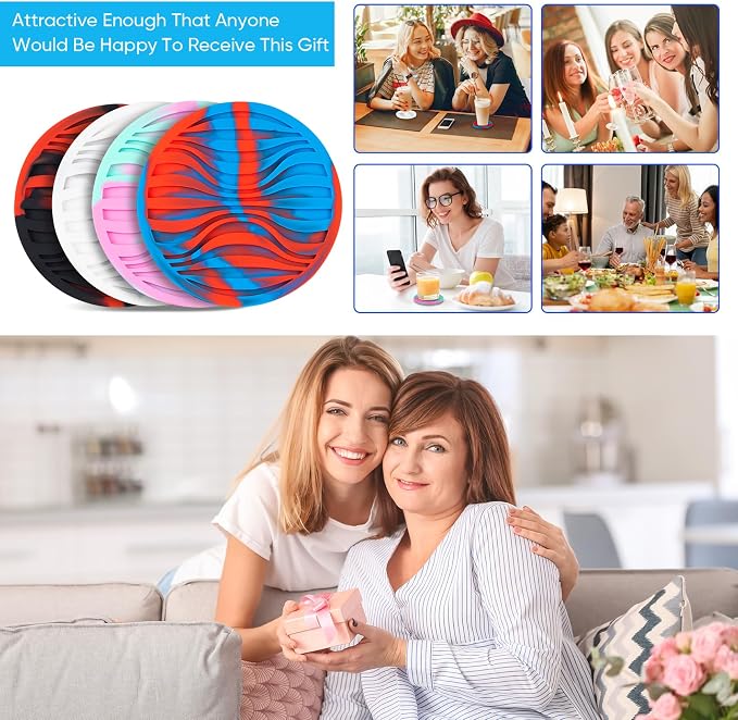 6 Pack Rubber Coasters for Drink - Image 7