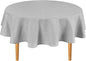 Hiasan 60 Inch Round Tablecloth Linen - Wrinkle and Stain Resistant Washable Polyester Fabric Table Cloth for Patio Dining Room Kitchen Party, Light Grey