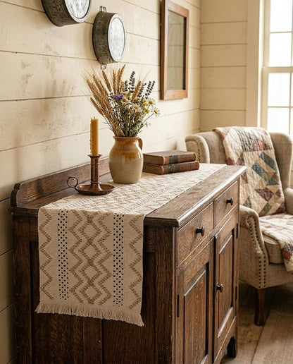 Macrame Geometric Table Runner - Image 4