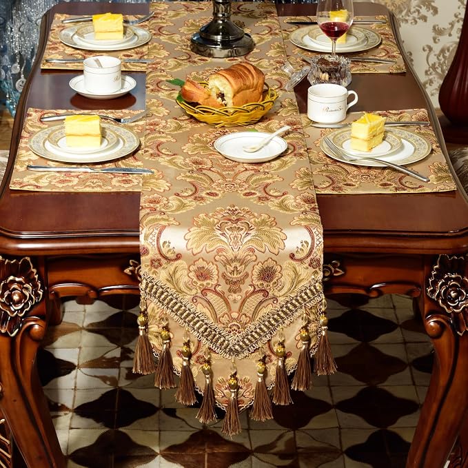 Extra Luxury Velvet Blue Table Runner 72 Inches Long - Image 7