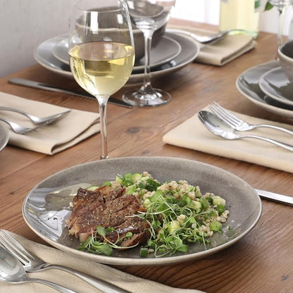Gibson Elite Castle Peak Plates and Bowls Set, 12-Piece Dinnerware Set - Image 2