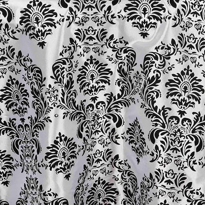 Efavormart Black Damask Flocking Premium Table Top Runner - Image 5