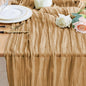 Cheesecloth Table Runner Khaki 10FT Boho Gauze Runner by Wokceer