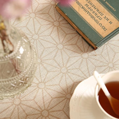 patdrea Designer Vintage Linen Round Table Cloth,Anti-Wrinkle Breathable French Tablecloth,Fall Decor Table Cover for Kitchen Dining,Christmas,Thanksgiving,Tea Party,Diameter 67"-Cudillero