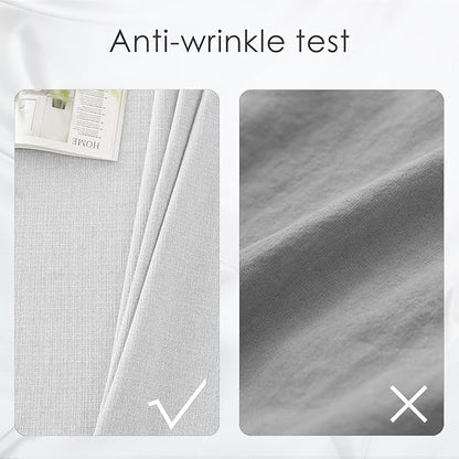 BALCONY & FALCON Rectangle Tablecloth Washable Wrinkle Resistant and Water Proof Table Cloth Decorative Linen Fabric Tablecloths for Dining Parties Kitchen Wedding and Outdoor Use (Owl Gray, 55x95)