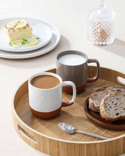 MALACASA Ceramic Coffee Mugs Set of 4, 11oz Coffee Cups, Modern Farmhouse Mugs - Image 7