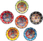 Ceramic Small Dipping Bowls Set of 6, 3.5 Oz Soy Sauce Dish, Handmade Charcuterie, Colorful Pinch, Dishwasher & Microwave Safe, 3.2'' Mini (FLOWER BLOOM)
