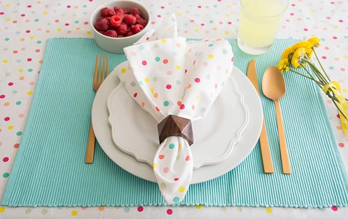 DII Polka Dot Party Print Tabletop Collection Reusable & Machine Washable - Image 7