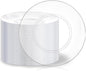 Hioasis 100pcs Clear Plastic Plates for Party - 10.25" Dinner Plates Disposable, Heavy -duty, Classy and Elegant for Wedding