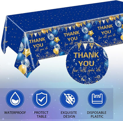 41Pcs Blue Gold Thank You Decorations Thank You - Image 5