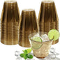 Glowserve 9 OZ Brown Disposable Plastic Cups Cocktail Cup 50 Pack | Fancy by glowserve