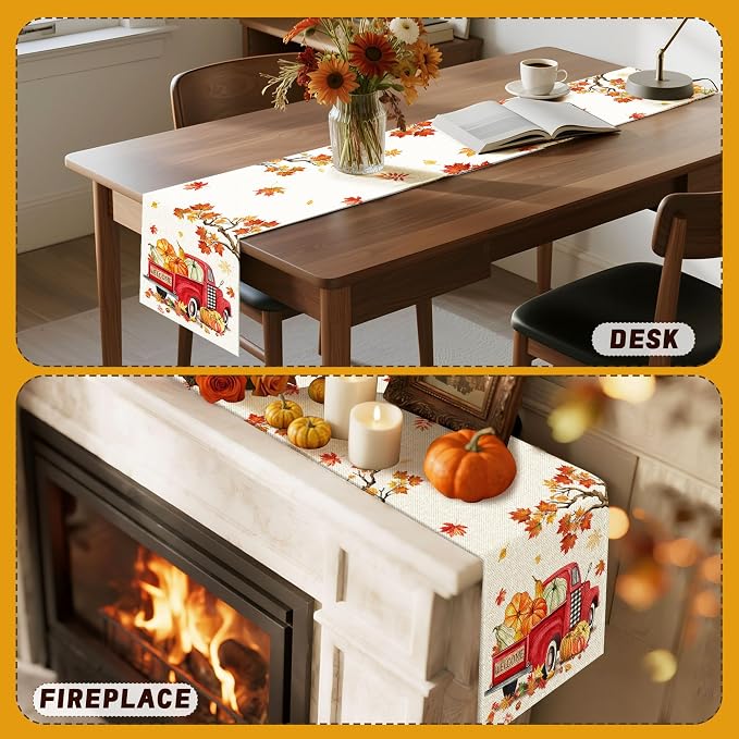Bonsai Tree Table Runner Fall 54, Small Fall Runner - Image 5