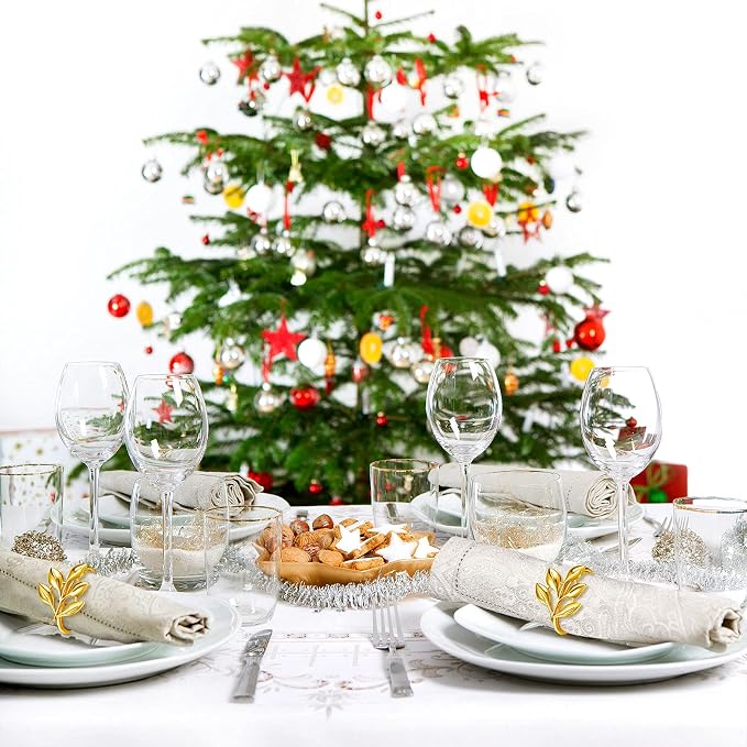 WILLBOND Leaf Napkin Rings Holders Fall Party Napkin Rings - Image 7