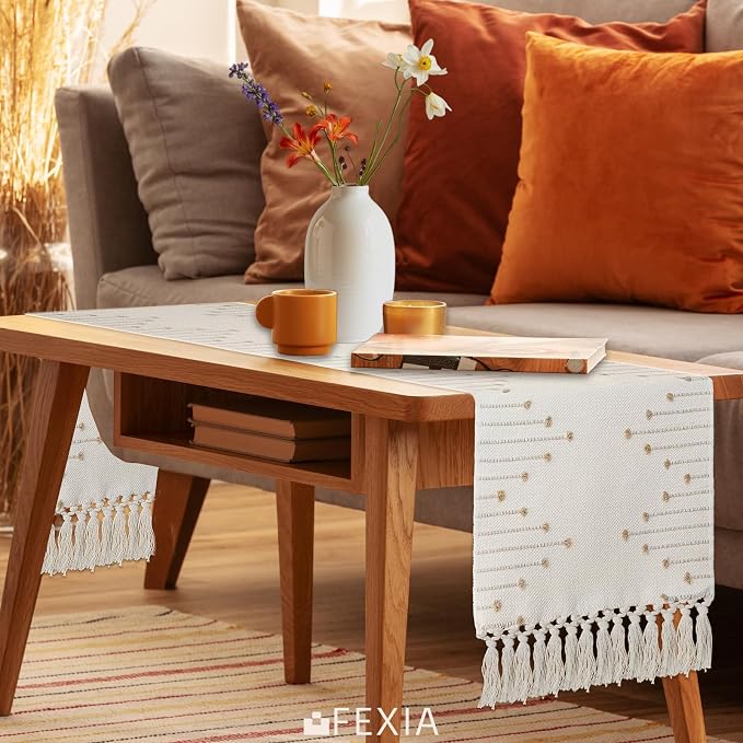 Boho Table Runner for Home Decor 12x90 Rustic Macrame Decoration | 90 Inches - Image 5