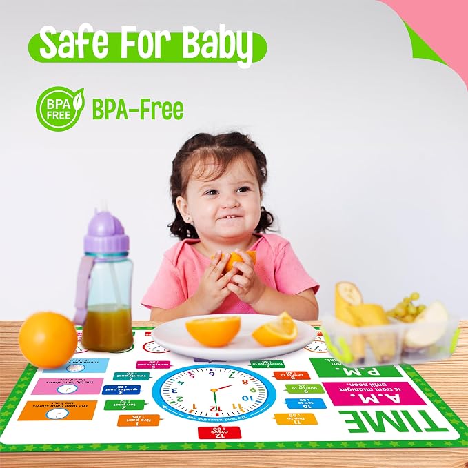 6 Pack Placemats for Kids, Non-Slip Washable Table Mat, Reusable Addition - Image 5