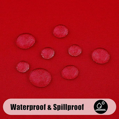 Smiry Rectangle Table Cloth, Waterproof Anti-Scratch Polyester Tablecloth, Decorative Washable Fabric Table Cover for Dining, Buffet, Parties and Outdoor, 60x140, Red