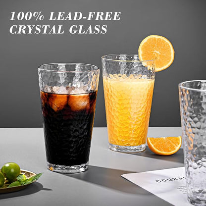 Amyoole Drinking Glasses Set of 8, 16oz Clear Highball Water Glasses | - Image 2