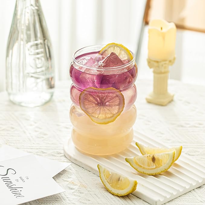 KEMORELA 18oz Wave Shape Beverage Glasses - Image 6