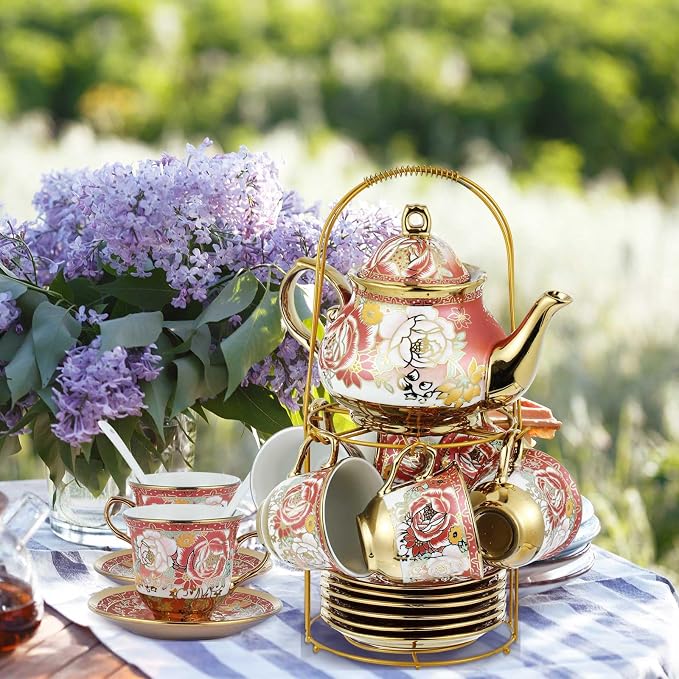 Zhehao 20 Pcs Porcelain Tea Set - Image 4