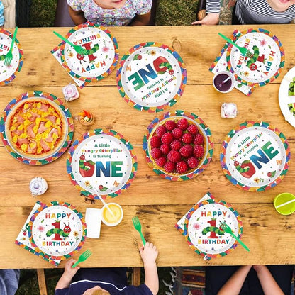 Grencian 200Pcs Caterpillar 1st Birthday Party Decorations, Serve 50 | A Hungry - Image 7