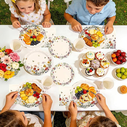 250Pcs Vintage Wildflower Party Supplies - Image 7