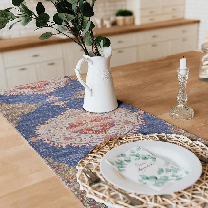 Snycler Table Runner Boho Table Runners Vintage Elegant Farmhouse Table Center - Image 3