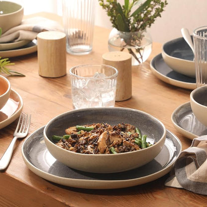 Gibson Elite Manila Bay 16-Piece Stoneware Dinnerware Set, Service - Image 6