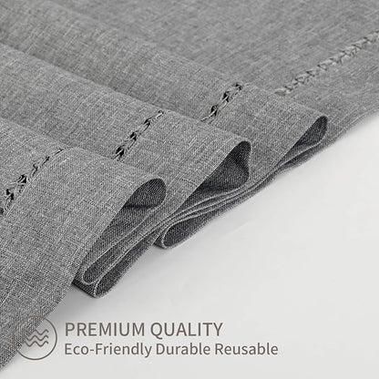 Tosewever Decorative Hemstitch Linen Table Runner Farmhouse Style Tabletop - Image 5