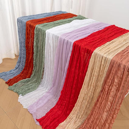 6 Pack White Cheesecloth Table Runner 22x120 Inch | 10Ft Boho Gauze Rustic - Image 7